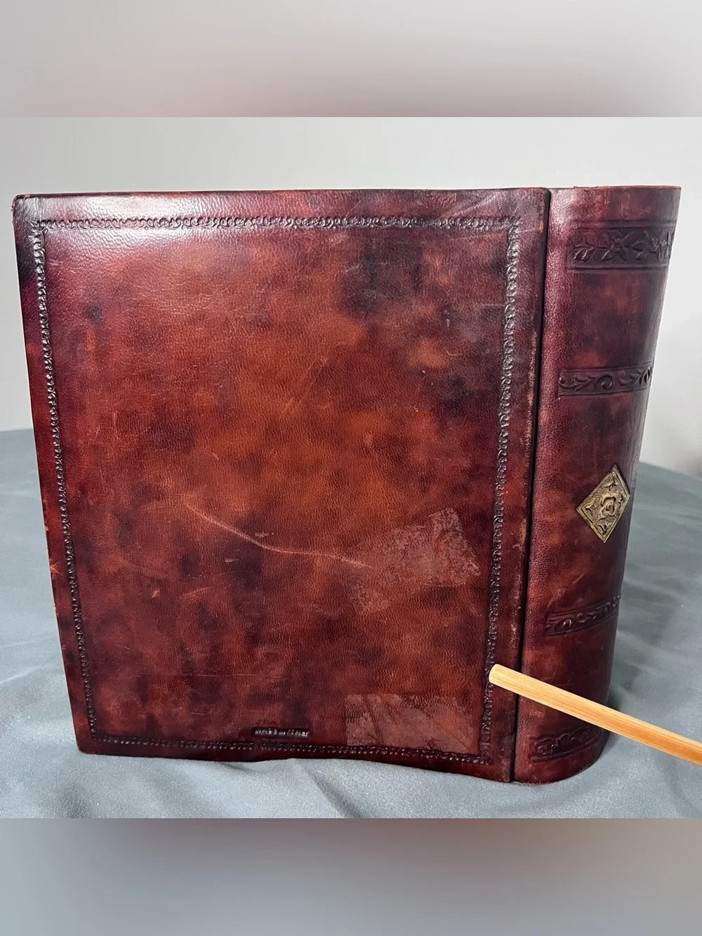 Handmade Florence Italian Leather Journal Large Bound Photo Album 50 Pages Italy